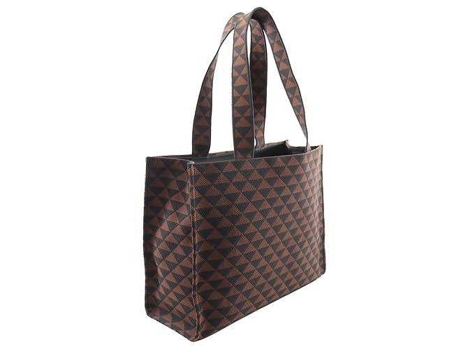 Symbole Prada braune Canvas Triangolo Symbol Einkaufstasche - Ansicht 2