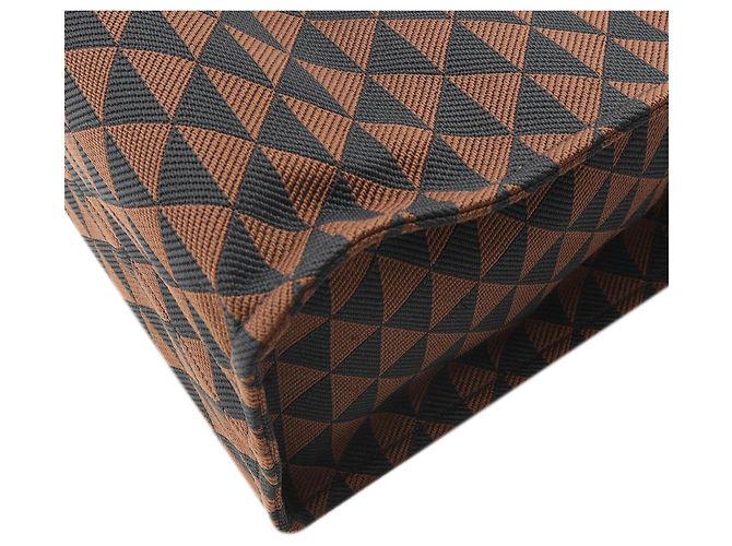 Symbole Prada braune Canvas Triangolo Symbol Einkaufstasche - Ansicht 5