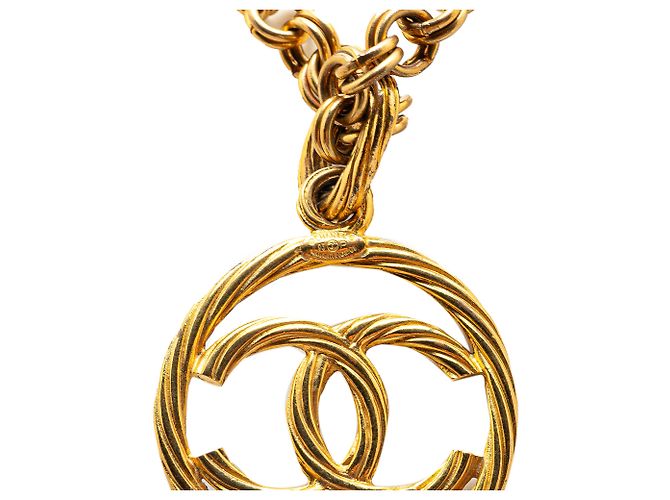 Collana pendente Tornado CC placcata oro di Chanel Golden - view 2