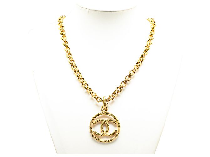 Collana pendente Tornado CC placcata oro di Chanel Golden - view 5