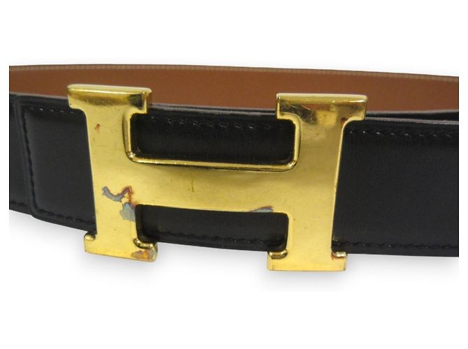 HERMÈS Wendegürtel Constance Braun Schwarz - Ansicht 3