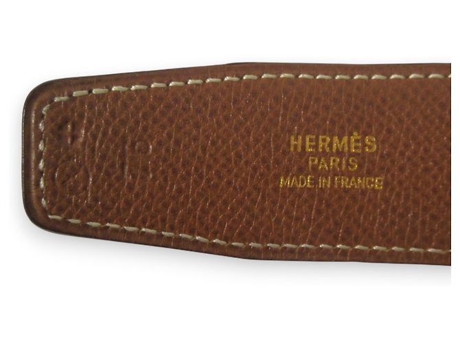 HERMÈS Wendegürtel Constance Braun Schwarz - Ansicht 5