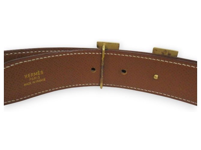 HERMÈS Wendegürtel Constance Braun Schwarz - Ansicht 7