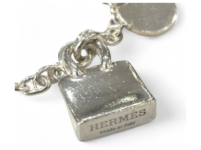 Hermès Bracciale Mini Birkin Amuleto HERMES Chaine d'Ancre Argento - vista 4