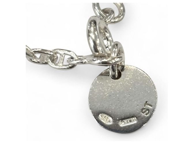 Hermès Bracciale Mini Birkin Amuleto HERMES Chaine d'Ancre Argento - vista 5