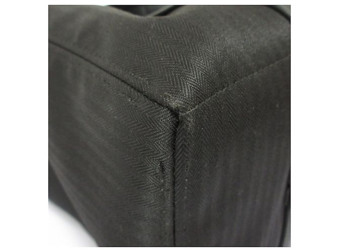 Hermès Hermes Acapulco PM Canvas-Leder Tote Bag Schwarz - Ansicht 10