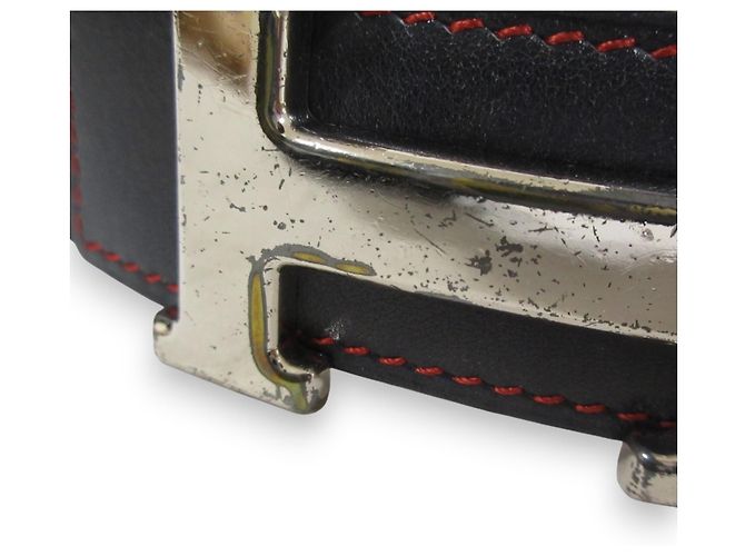 Hermès Hermes Reversible Constance Belt Red Navy blue - vista 5