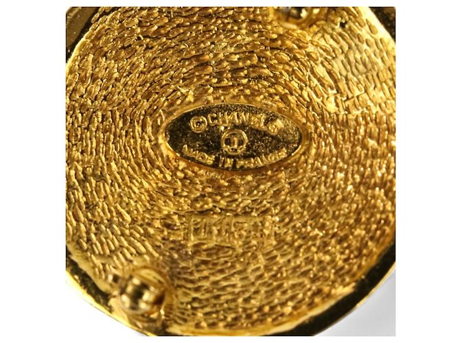 Runde Brosche Logo Chanel Vintage 31 Rue Cambon Golden - Ansicht 4