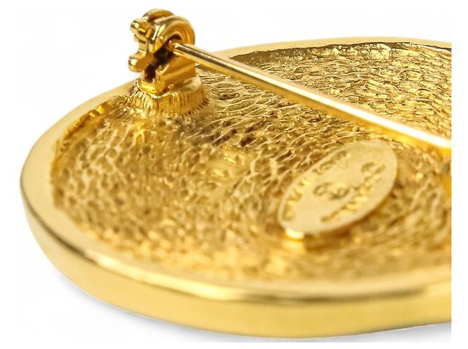 Runde Brosche Logo Chanel Vintage 31 Rue Cambon Golden - Ansicht 6