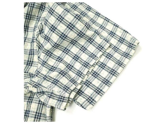 Autre Marque Camicia Alex Mill in cotone con colletto aperto Blu Beige - vista 5