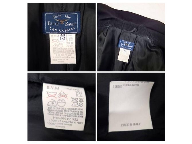 Les Copains blazer estivo a maniche corte 1990s Nero - vista 10