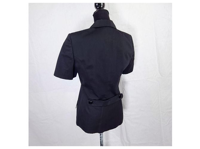 Les Copains blazer estivo a maniche corte 1990s Nero - vista 2