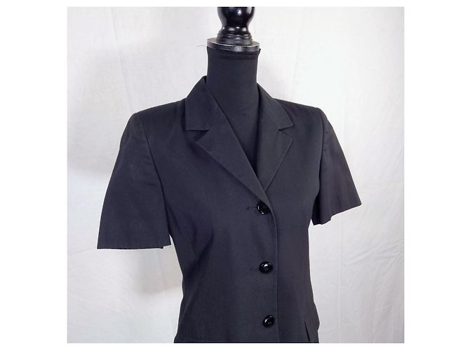 Les Copains blazer estivo a maniche corte 1990s Nero - vista 8