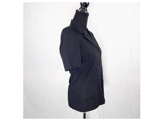 Les Copains blazer estivo a maniche corte 1990s Nero - vista 9