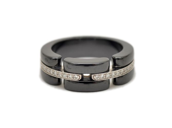 Chanel Ultra Ring WG Black Ceramic Diamond Golden - view 2