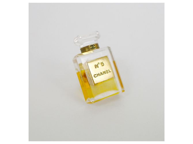 Spilla Chanel Nº5 flacone di profumo dorata D'oro - vista 3
