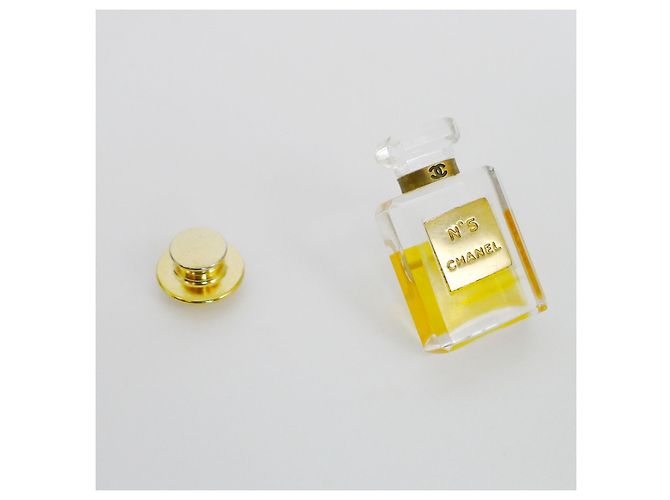 Spilla Chanel Nº5 flacone di profumo dorata D'oro - vista 5