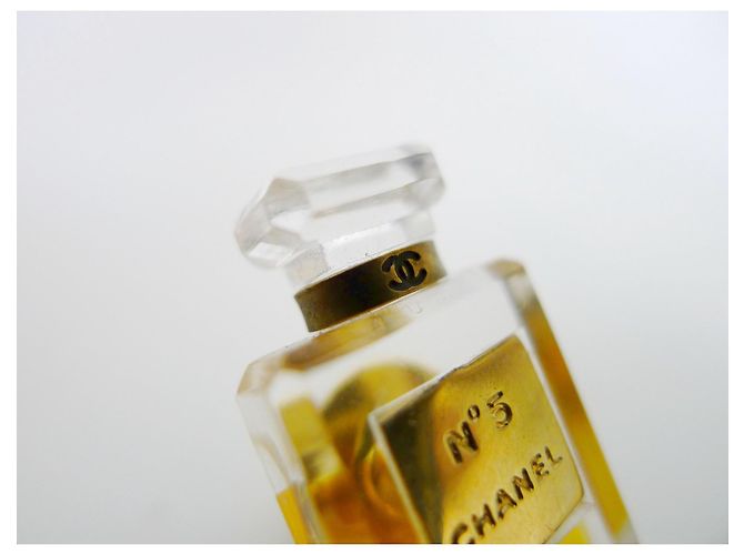 Spilla Chanel Nº5 flacone di profumo dorata D'oro - vista 8