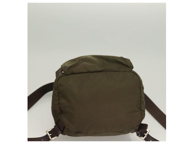 PRADA Backpack Nylon Khaki Silver Auth bs22991 Silvery - view 10