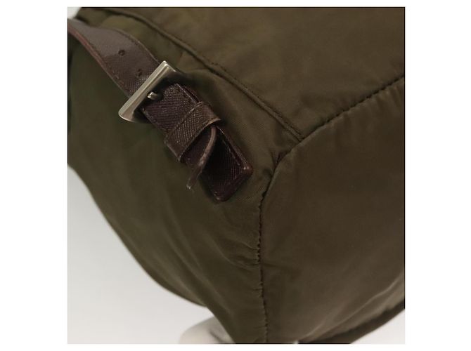 PRADA Backpack Nylon Khaki Silver Auth bs22991 Silvery - view 13