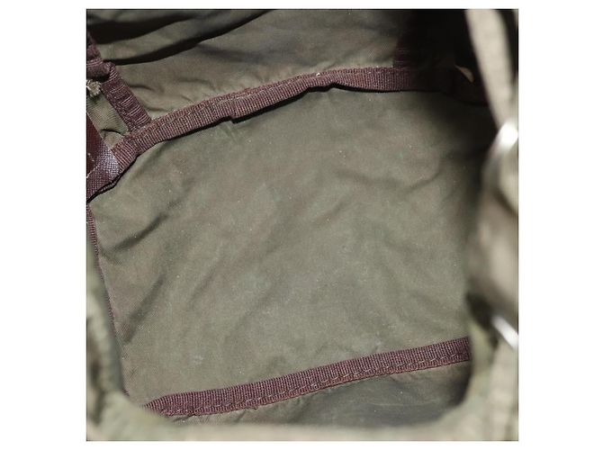 PRADA Backpack Nylon Khaki Silver Auth bs22991 Silvery - view 20