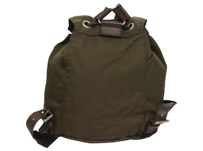 PRADA Backpack Nylon Khaki Silver Auth bs22991 Silvery - view 3