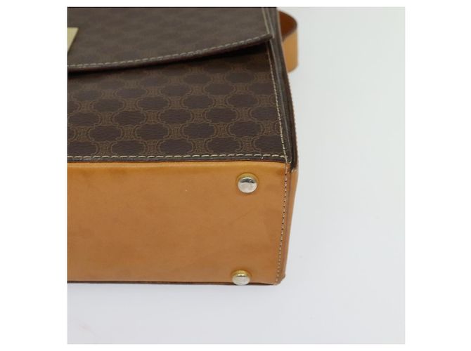 Céline Borsa a spalla in tela Macadam CELINE in pelle PVC marrone oro Auth 126661 D'oro - vista 11