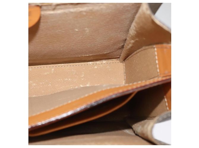 Céline Borsa a spalla in tela Macadam CELINE in pelle PVC marrone oro Auth 126661 D'oro - vista 18