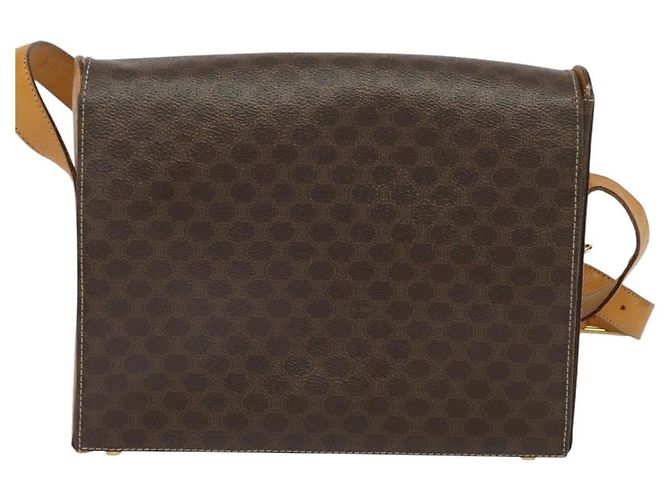 Céline Borsa a spalla in tela Macadam CELINE in pelle PVC marrone oro Auth 126661 D'oro - vista 3
