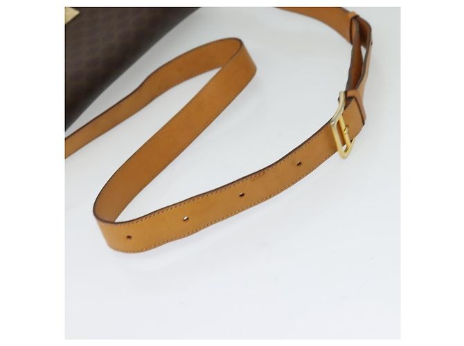 Céline Borsa a spalla in tela Macadam CELINE in pelle PVC marrone oro Auth 126661 D'oro - vista 7