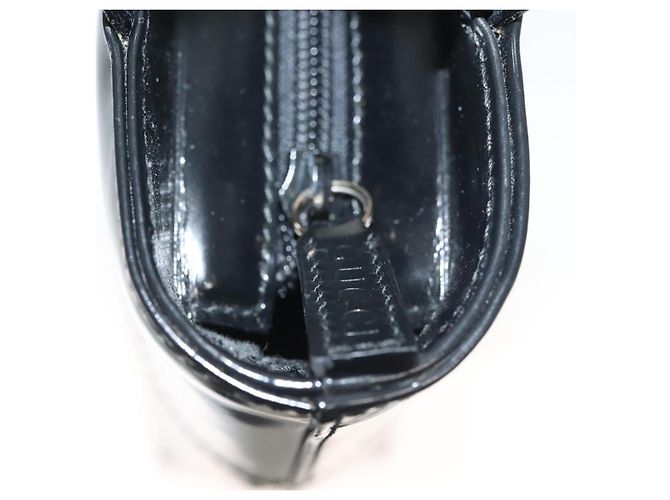 Borsa a mano GUCCI Smalto 2 vie Nero Oro 000 2113 0553 Auth ti3137 - vista 15