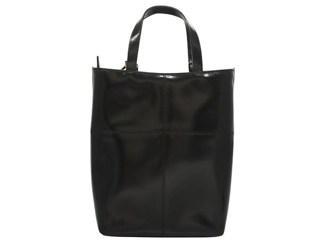 Borsa a mano GUCCI Smalto 2 vie Nero Oro 000 2113 0553 Auth ti3137 - vista 3