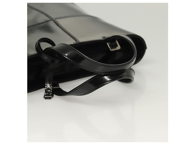 Borsa a mano GUCCI Smalto 2 vie Nero Oro 000 2113 0553 Auth ti3137 - vista 7