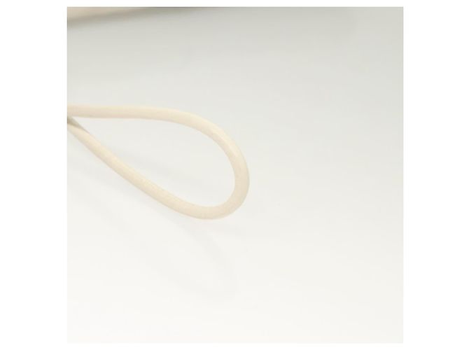 Autre Marque BOTTEGA VENETA MAXI INTRECCIATO Borsa Clutch in Pelle Argento Bianco Auth BA2892 - vista 7
