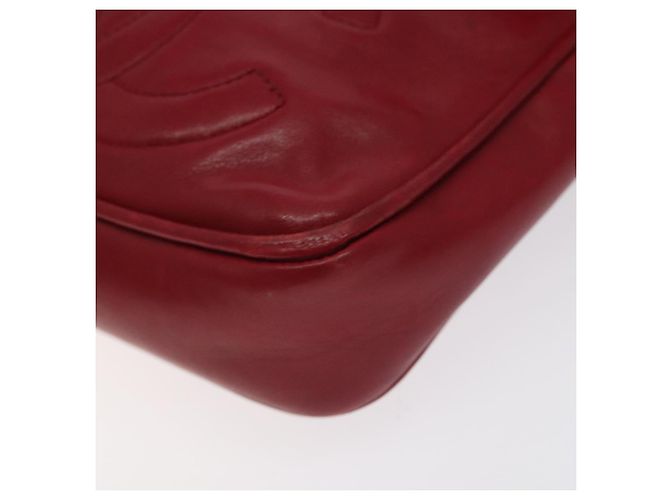 CHANEL COCO Borsa a Spalla Mark in Pelle di Agnello Rossa Oro CC Auth BA2939 Rosso D'oro - vista 10