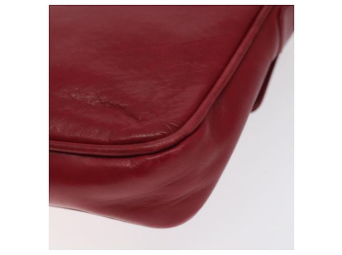 CHANEL COCO Borsa a Spalla Mark in Pelle di Agnello Rossa Oro CC Auth BA2939 Rosso D'oro - vista 12