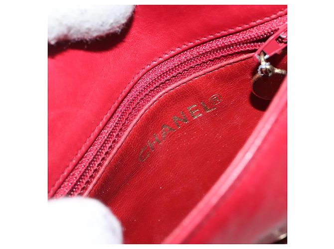 CHANEL COCO Borsa a Spalla Mark in Pelle di Agnello Rossa Oro CC Auth BA2939 Rosso D'oro - vista 15