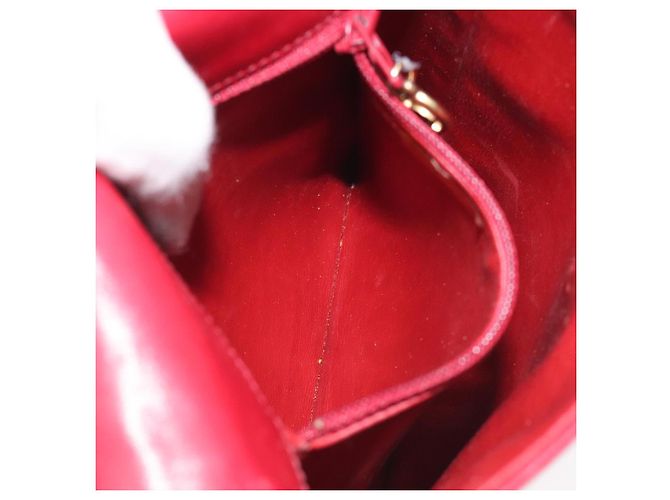 CHANEL COCO Borsa a Spalla Mark in Pelle di Agnello Rossa Oro CC Auth BA2939 Rosso D'oro - vista 19