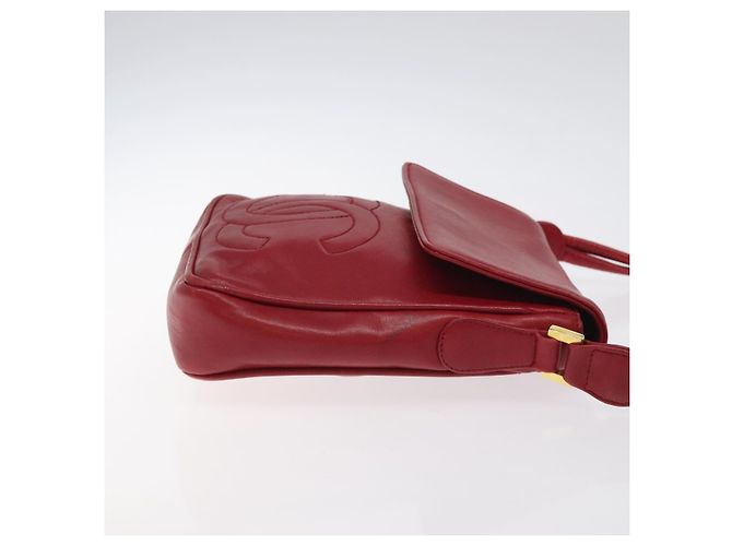 CHANEL COCO Borsa a Spalla Mark in Pelle di Agnello Rossa Oro CC Auth BA2939 Rosso D'oro - vista 4
