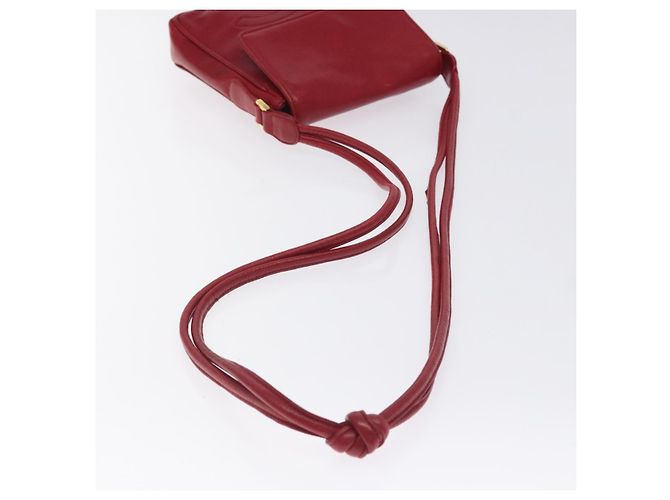 CHANEL COCO Borsa a Spalla Mark in Pelle di Agnello Rossa Oro CC Auth BA2939 Rosso D'oro - vista 7