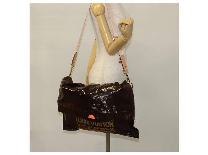 LOUIS VUITTON Coleção Primavera 2010 Bolsa Buzas Esmalte Marrom M93188 Auth bs26423 - vista 20