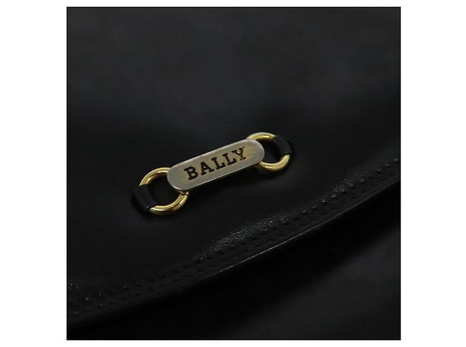 Borsa a Spalla BALLY in Pelle Nera e Oro Auth BA2914 Nero D'oro - vista 14