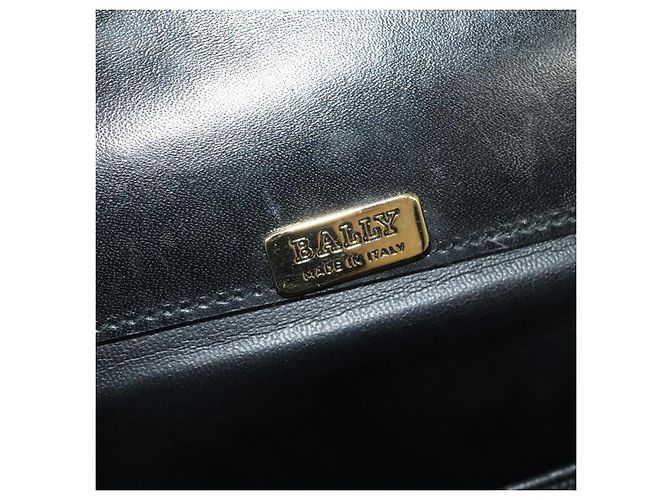 Borsa a Spalla BALLY in Pelle Nera e Oro Auth BA2914 Nero D'oro - vista 16