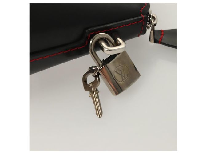 LOUIS VUITTON Suhari Mini Lockit Borsa a Mano Nera M42019 LV Auth 126090M Nero - vista 9