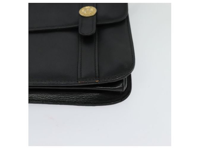 Céline Borsa a Spalla CELINE in Pelle Nera Oro Auth 126895 Nero D'oro - vista 11