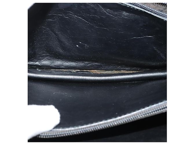 Céline Borsa a Spalla CELINE in Pelle Nera Oro Auth 126895 Nero D'oro - vista 17