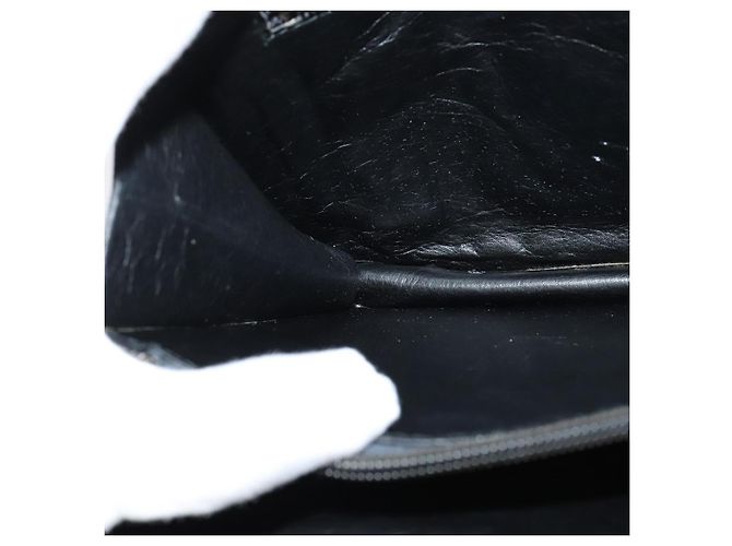 Céline Borsa a Spalla CELINE in Pelle Nera Oro Auth 126895 Nero D'oro - vista 19