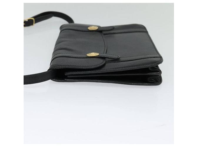 Céline Borsa a Spalla CELINE in Pelle Nera Oro Auth 126895 Nero D'oro - vista 4