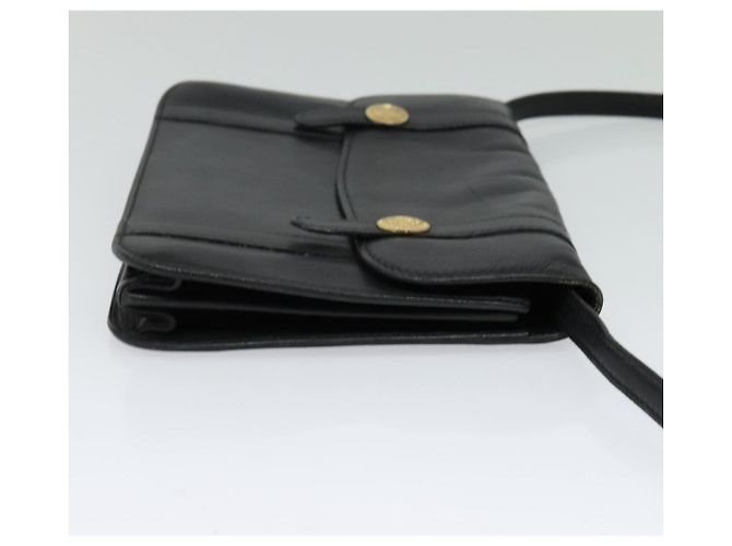 Céline Borsa a Spalla CELINE in Pelle Nera Oro Auth 126895 Nero D'oro - vista 5