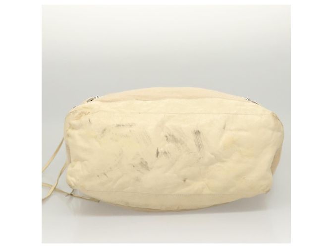 BALENCIAGA Borsa a Spalla The Day Canvas Beige Argento 141175 Auth bs26003 - vista 10